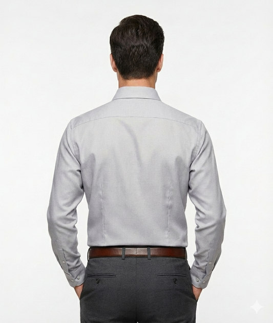 Cottrixs Lite Gray Silk Cotton Shirt – Premium Comfort & Modern Style