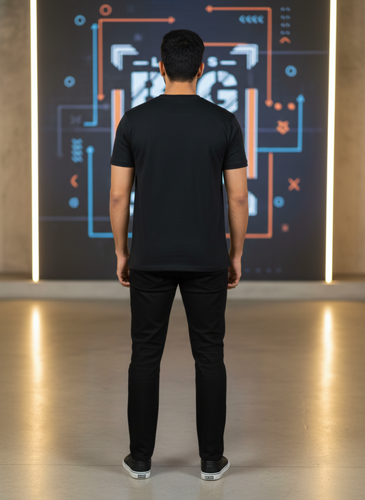 Cottrixs Men's Black Motivational T-Shirt – "Let’s Do Big Things" Premium Cotton Printed Tee