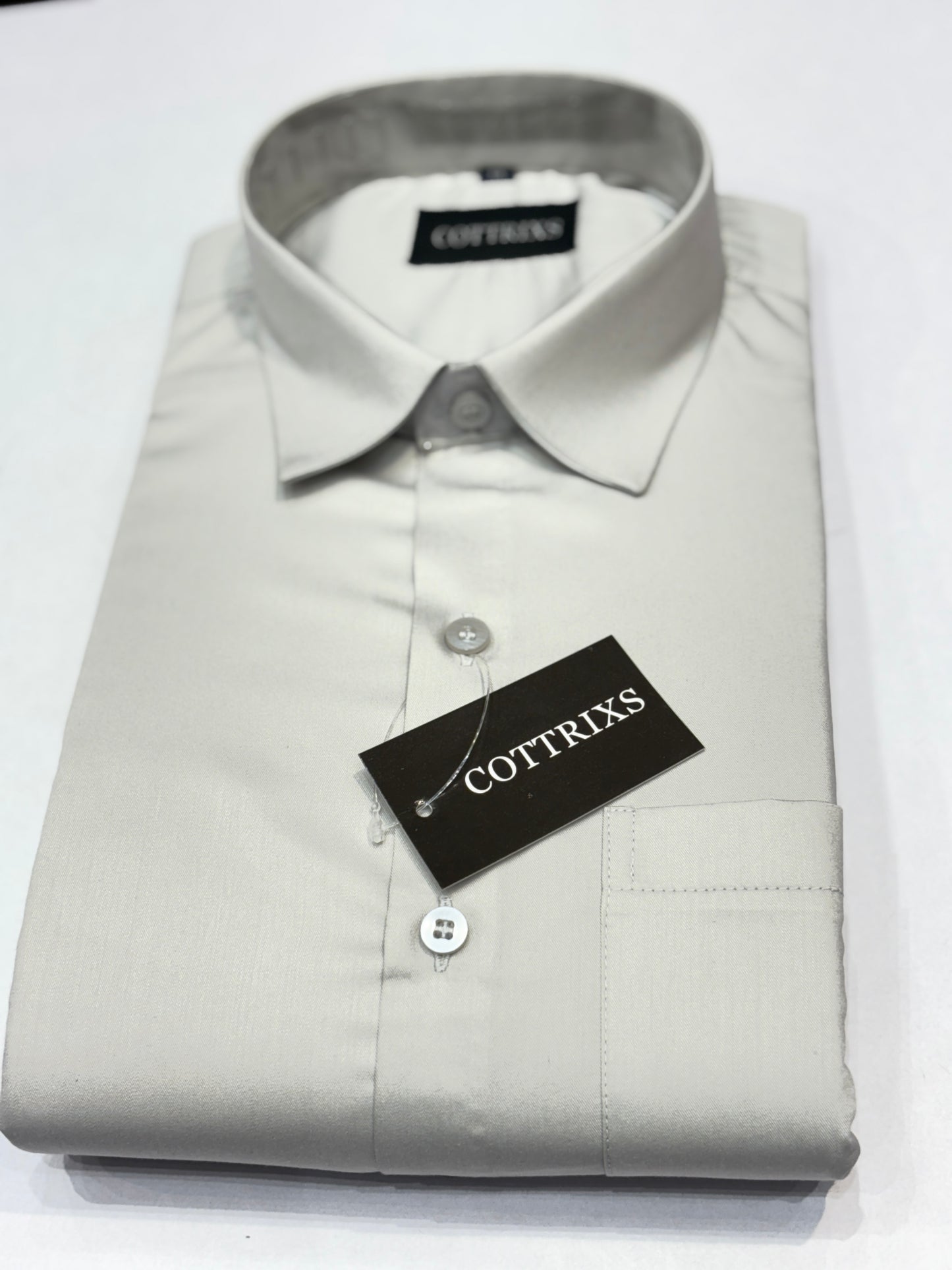 Cottrixs Lite Parrot Green Silk Cotton Shirt – Premium Slim Fit for Men