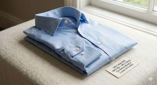 Cottrixs Slik Cotton Shirt (60% Silk + 40% Cotton): The Perfect Blend of Luxury & Comfort