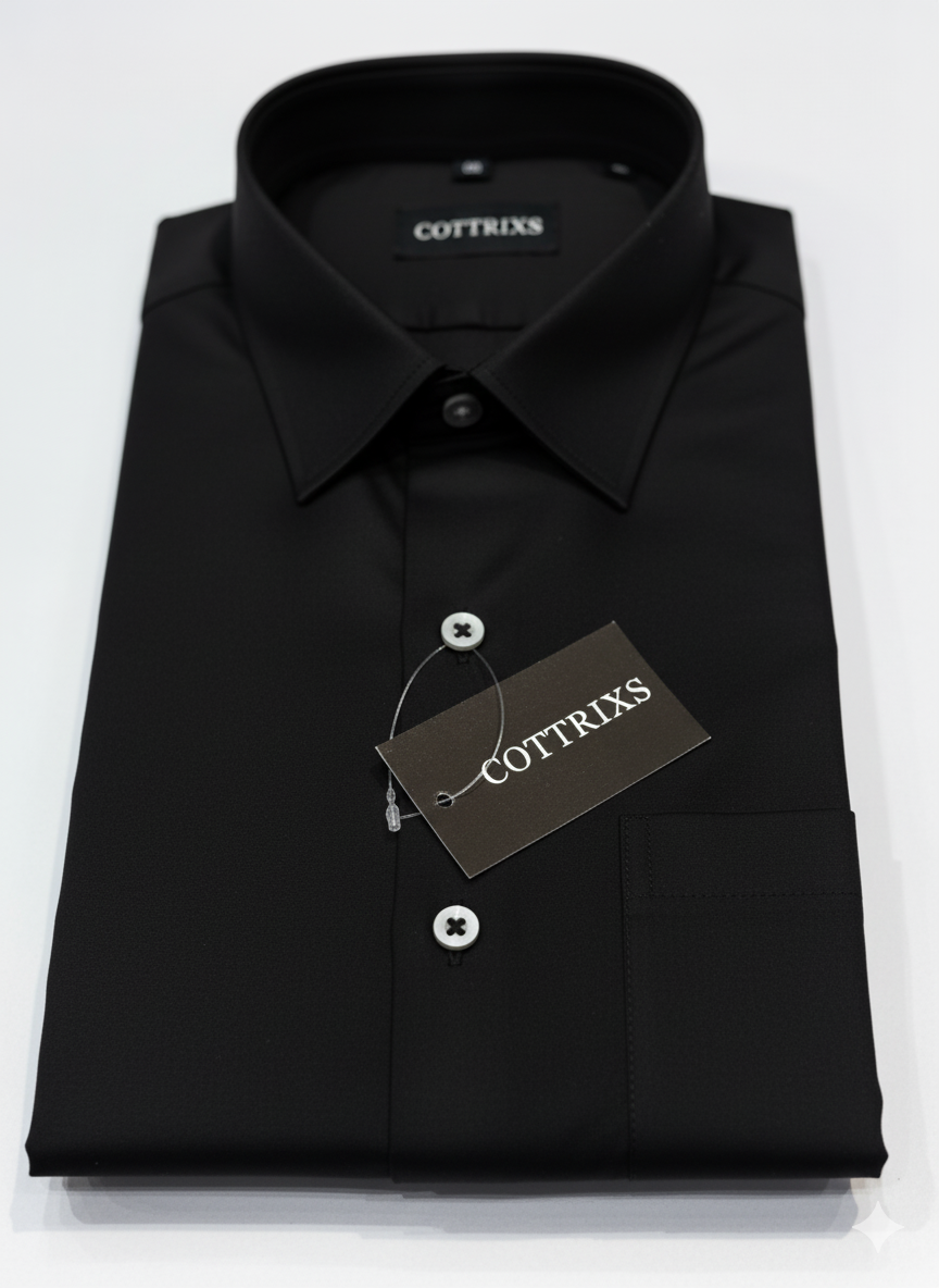 Black – Cottrixs Premium Silk Cotton Shirt