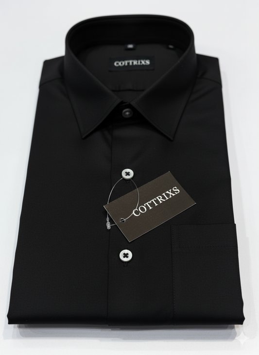 Black – Cottrixs Premium Silk Cotton Shirt