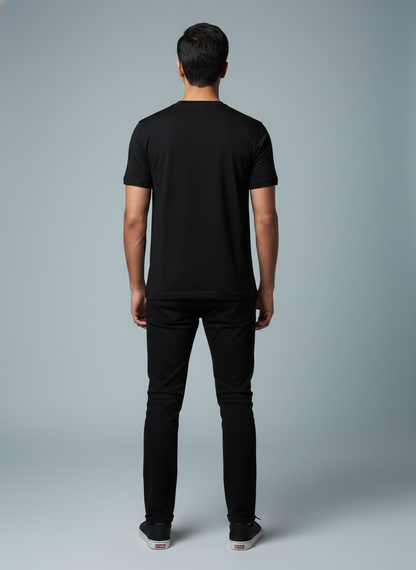 Cottrixs Premium Black Motivational T-Shirt – Focus Discipline Execution (Regular Fit)