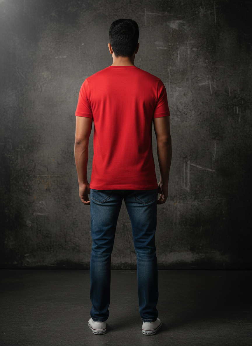 Cottrixs Men's Red Graphic T-Shirt – “Born To Win” Skull Crown Print | Premium Cotton Streetwear Tee