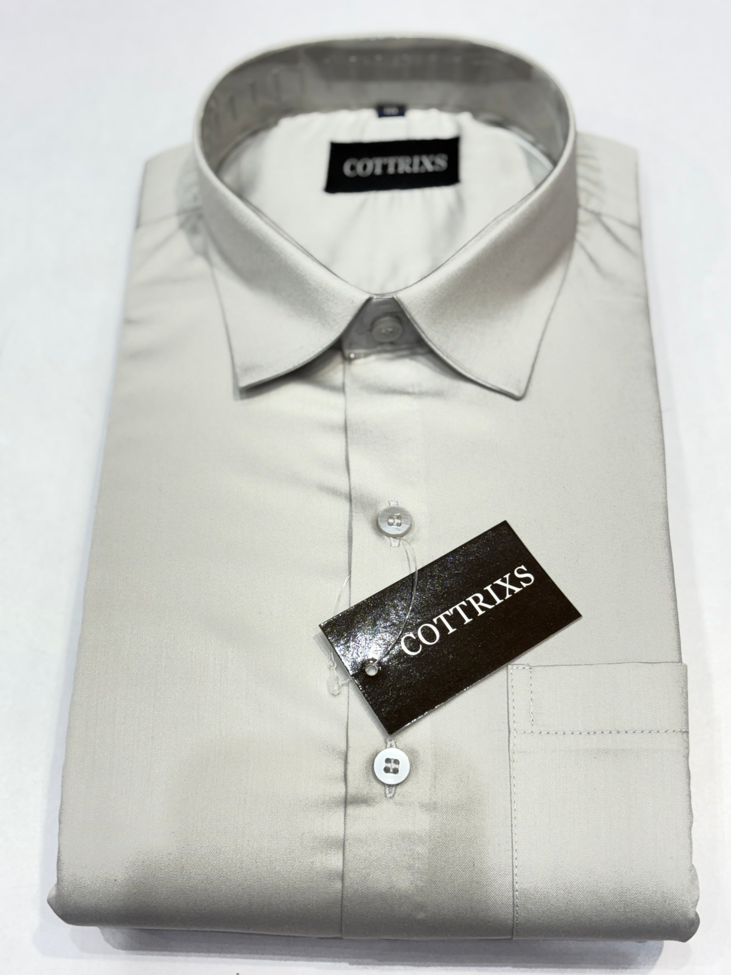Cottrixs Lite Parrot Green Silk Cotton Shirt – Premium Slim Fit for Men